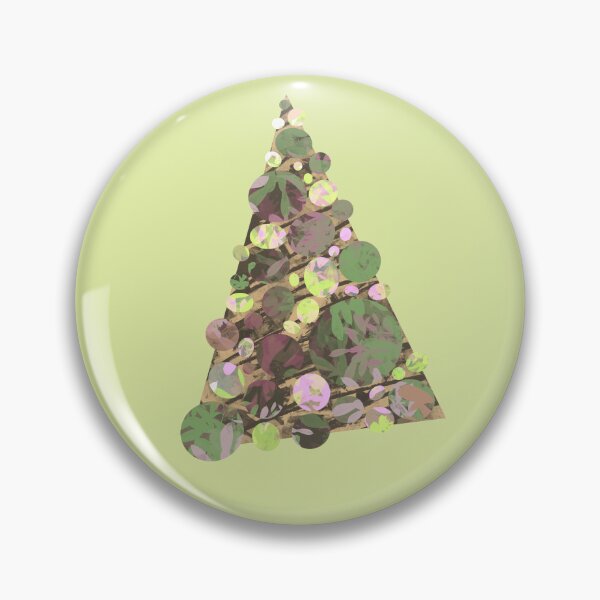 Item preview, Christmas Leaf Baubles On Tan and Brown Tree designed and sold by AMSonArt.