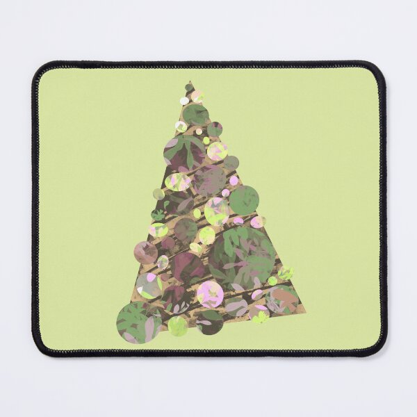 Item preview, Christmas Leaf Baubles On Tan and Brown Tree designed and sold by AMSonArt.