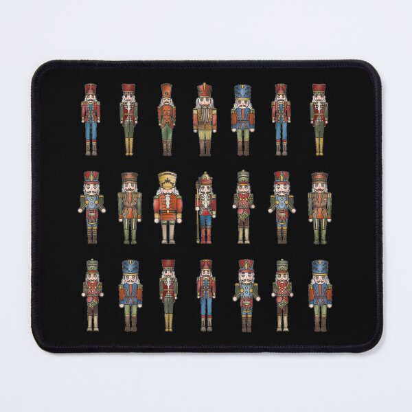 Item preview, Vintage Nutcracker Figures on Black Background designed and sold by Beneficial Art.