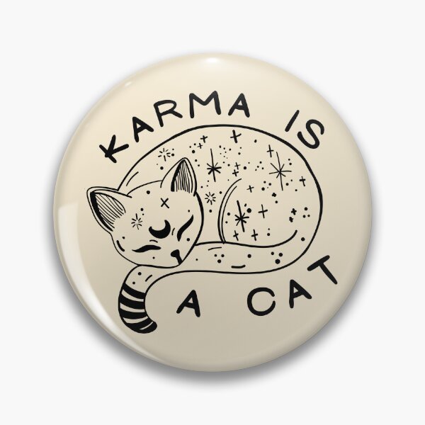 Item preview,  Karma is a cat | Karma black and white designed and sold by BloompodDesigns.