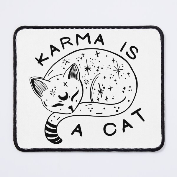Item preview, Karma is a cat | Karma black and white designed and sold by BloompodDesigns.