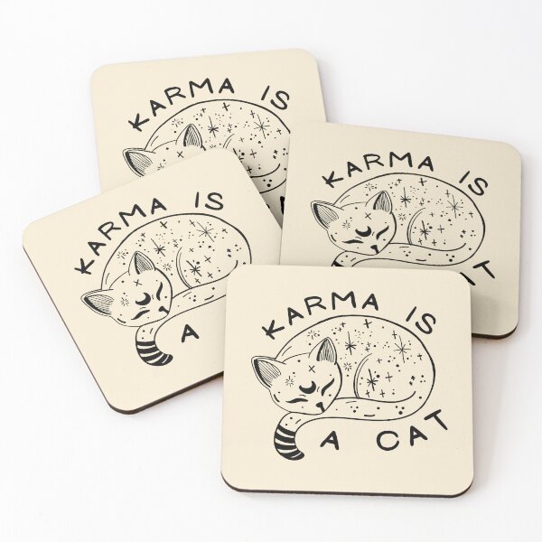 Item preview,  Karma is a cat | Karma black and white designed and sold by BloompodDesigns.