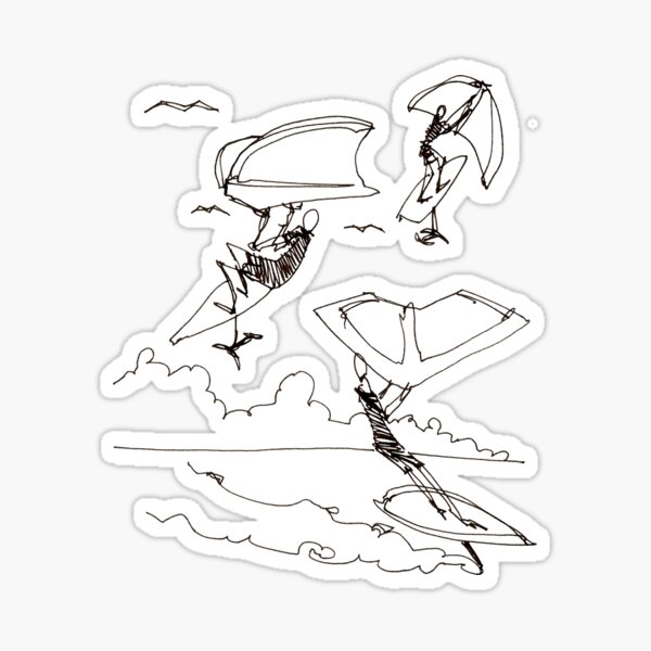 Aperçu de l'œuvre 3 Wings - Wing Foil - Wing foil - Kite Surf - Surf créée et vendue par passportout.