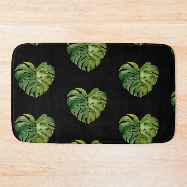 Item preview, Big palm leaf black pattern watercolor illustration designed and sold by Yana Mustafina | Boho Soulful Designs.