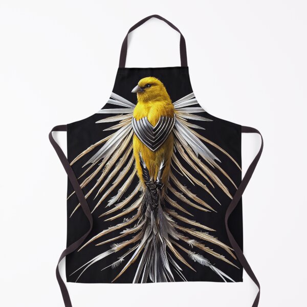 Item preview, Canary crucified in worn feathers with shield on the chest designed and sold by SingularityGeek.