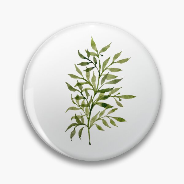Artikelvorschau, a beauty green branch leaves watercolor illustration entworfen und verkauft von Yana Mustafina | Boho Soulful Designs.
