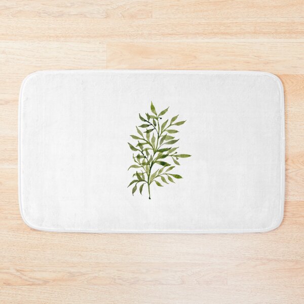 Item preview, a beauty green branch leaves watercolor illustration designed and sold by Yana Mustafina | Boho Soulful Designs.