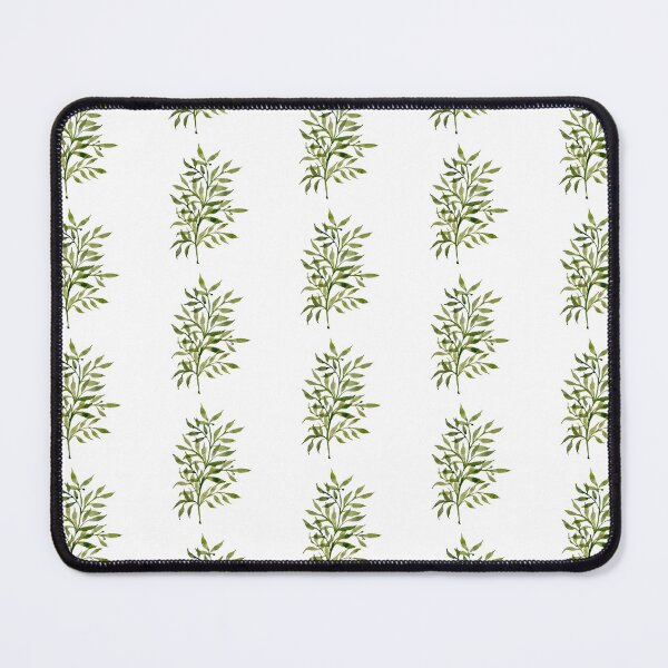 Item preview,  beauty green branch leaves watercolor illustration seamless pattern designed and sold by Yana Mustafina | Boho Soulful Designs.
