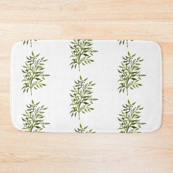 Item preview,  beauty green branch leaves watercolor illustration seamless pattern designed and sold by Yana Mustafina | Boho Soulful Designs.