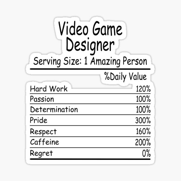 video-game-designer-amazing-person-daily-value-sticker-for-sale-by