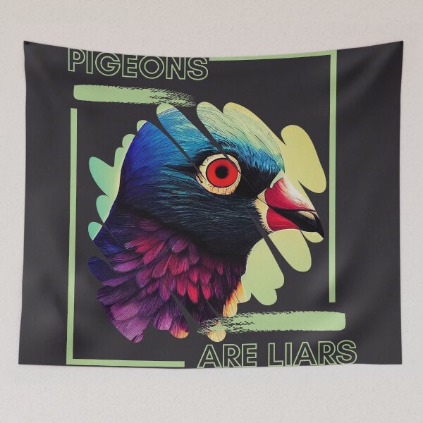 Item preview, Close Up Pigeons are Liars designed and sold by TheCreativeFab.