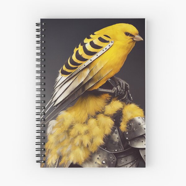 Item preview, Cyborg tiger canary leaning on armor after devouring its prey designed and sold by SingularityGeek.