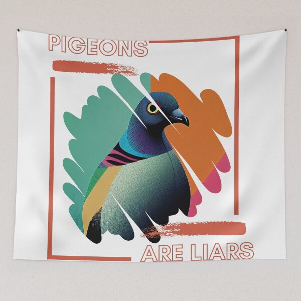 Item preview, Art Pop Style Pigeons are Liars designed and sold by TheCreativeFab.