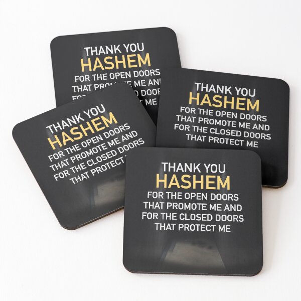 Item preview, Thank you Hashem for the open doors that promote me and for the closed doors that protect me designed and sold by Stories To Inspire - Motivational Jewish Quotes.