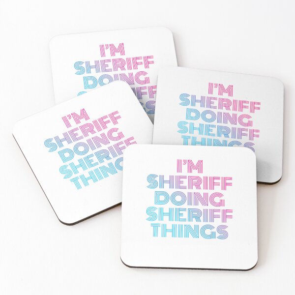 Item preview, I'm Sheriff Doing Sheriff Things Retro Neon designed and sold by SVPOD.