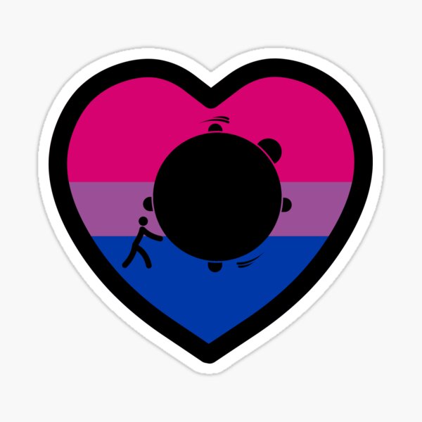 Item preview, Inflation Graphic Heart LGBTQIA+ Bisexual Pride designed and sold by JankHyena.
