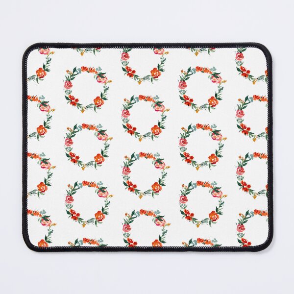 Item preview, rose and peony wreath watercolor illustration seamless pattern designed and sold by Yana Mustafina | Boho Soulful Designs.
