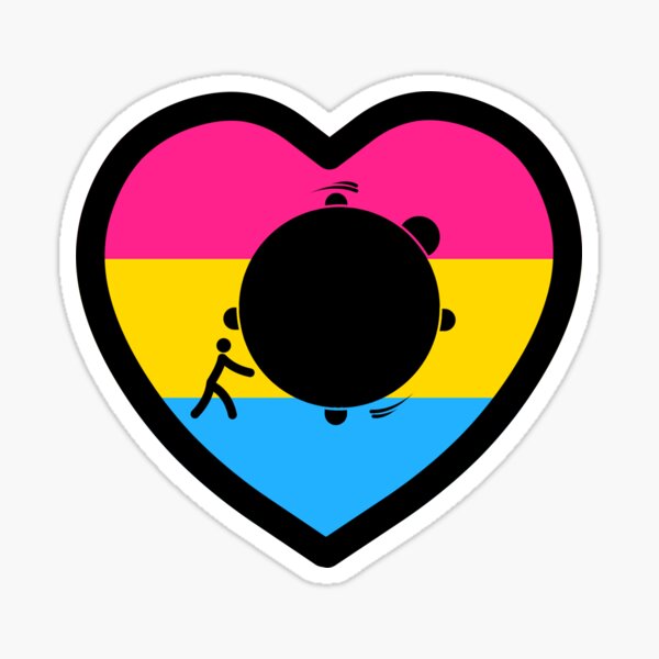 Item preview, Inflation Graphic Heart LGBTQIA+ Pansexual Pride designed and sold by JankHyena.