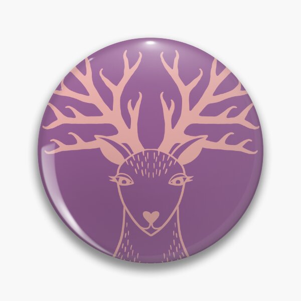 Item preview, Purple Folk Art Reindeer designed and sold by BloomJoyStudio.