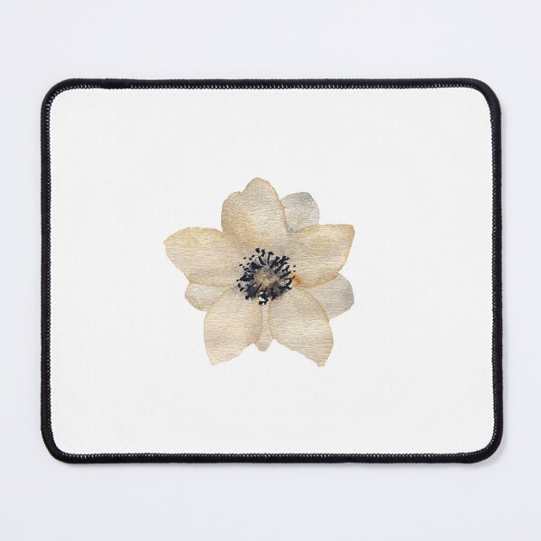 Item preview, A nice beige anemone cute watercolor illustration designed and sold by Yana Mustafina | Boho Soulful Designs.