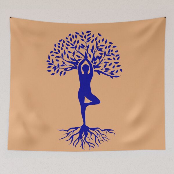 Item preview, Yoga Tree Pose with person in center. designed and sold by Victornewyork.