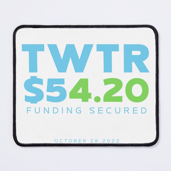 Item preview, Twitter Tombstone • TWTR $54.20 • Funding Secured designed and sold by amuseXpress.