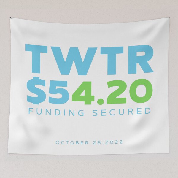 Item preview, Twitter Tombstone • TWTR $54.20 • Funding Secured designed and sold by amuseXpress.