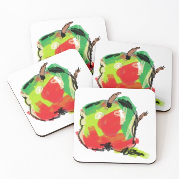 Item preview, KABFA Designs Oil Painted Apple with maggot inside, designed and sold by KABFA Designs.