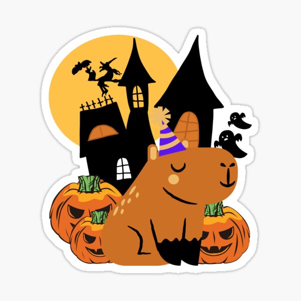 5 MINI Capybara Stickers, Jack-o-lantern Stickers, Mini Stickers, Capybara  Decal, Halloween Sticker, Sticker Pack, Tiny Stickers, Waterproof 