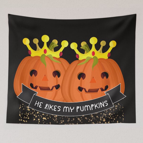 Item preview, Funny He Likes my Pumpkins designed and sold by TheCreativeFab.