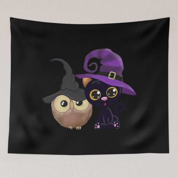 Item preview, Cat And Owl Art Design Draw Street Art Graphic Retro Vintage designed and sold by BK-Fishing.