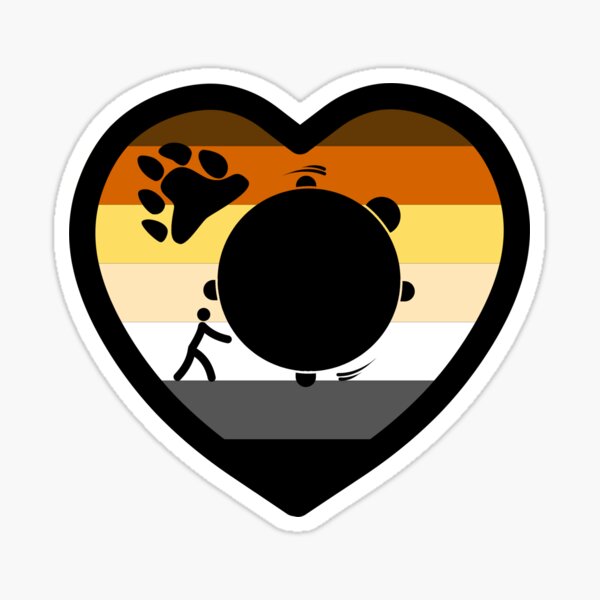 Item preview, Inflation Graphic Heart LGBTQIA+ Gay Bear Pride designed and sold by JankHyena.