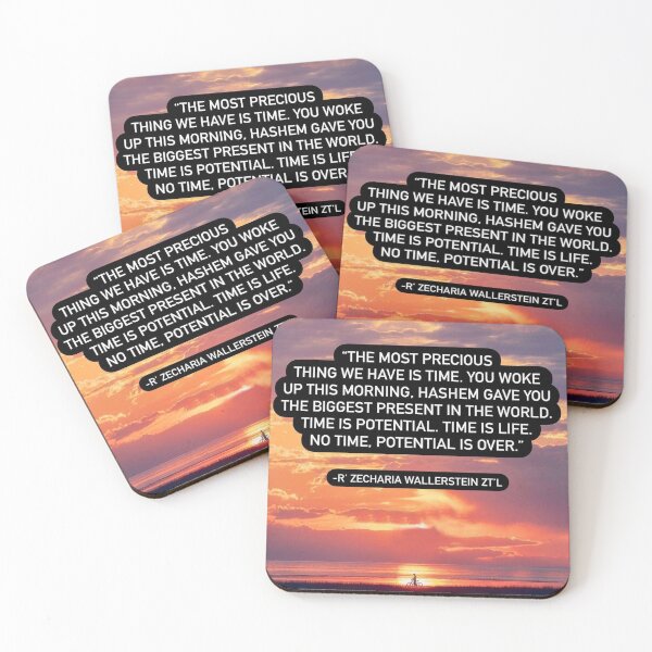Item preview, Time is precious. Time is potential. Time is life, no time potential is over designed and sold by Stories To Inspire - Motivational Jewish Quotes.