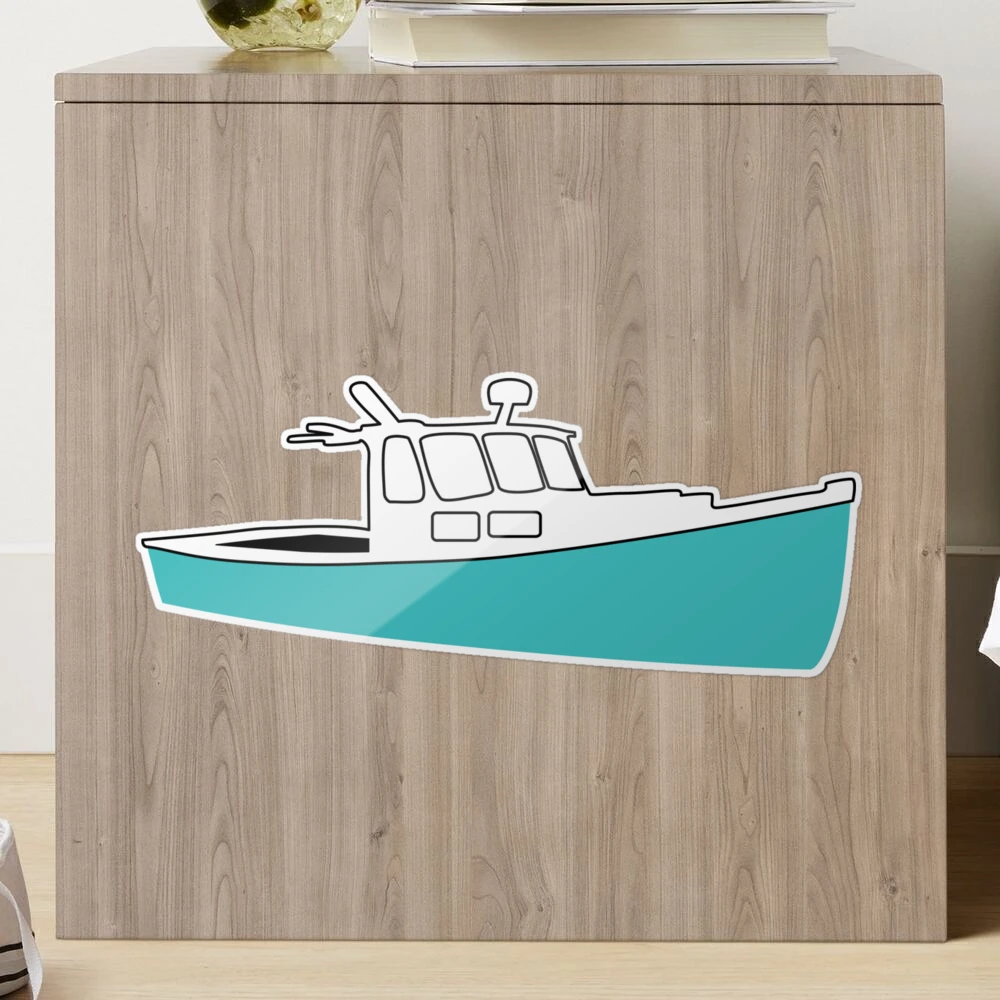 Lobster Boat Sticker for Sale by BeaSchoney