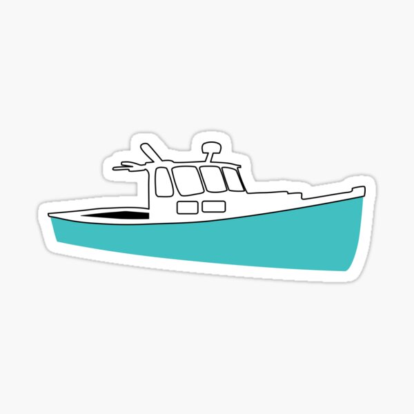 Lobster Boat Sticker for Sale by BeaSchoney