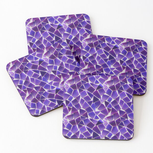 Item preview, Purple and Violet Smooth Stained Glass Chips Geometric Mosaic designed and sold by ClairesPatterns.