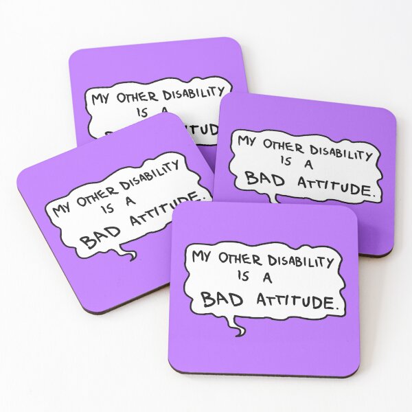 Item preview, My Other Disability is a Bad Attitude designed and sold by ourladyofcoffee.