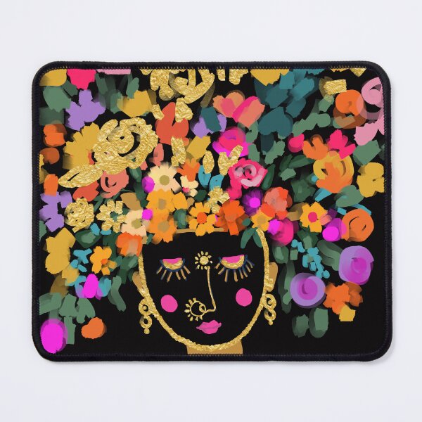 Item preview, Sun Goddess - women face with colourful flower crown designed and sold by Urvashi Patel.