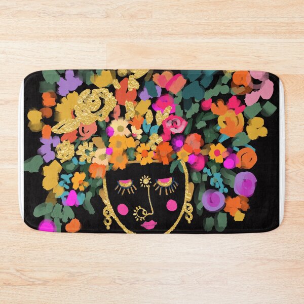 Item preview, Sun Goddess - women face with colourful flower crown  designed and sold by Urvashi Patel.