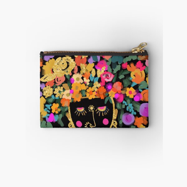 Item preview, Sun Goddess - women face with colourful flower crown  designed and sold by Urvashi Patel.