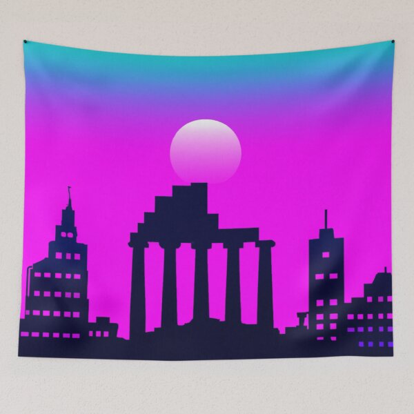 Item preview, Classic synthwave city designed and sold by SJG-digital.