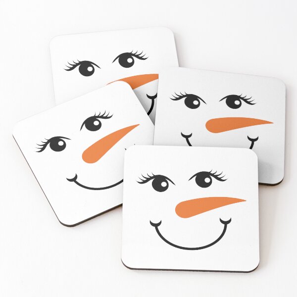 Item preview, Girl Snowman Face with Eyelashes - Festive Christmas Snowman Face designed and sold by gjsart.