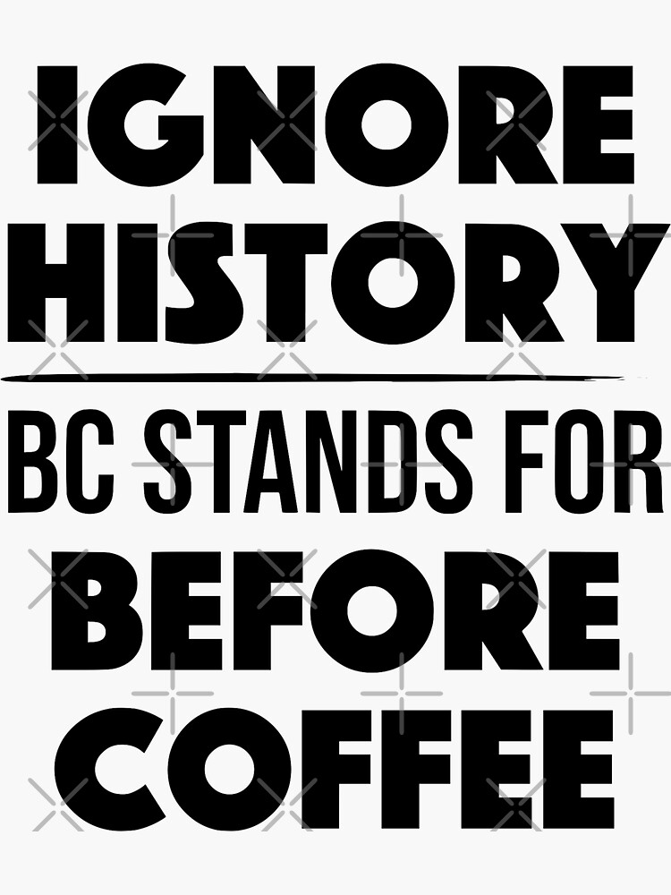 "Funny Ignore History Joke For History Professors and Students" Sticker