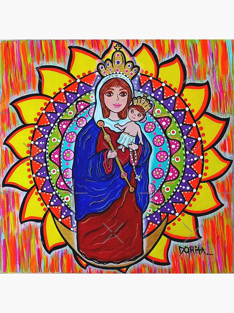"Virgin of La Chinita" Sticker for Sale by DoritaArtes Redbubble