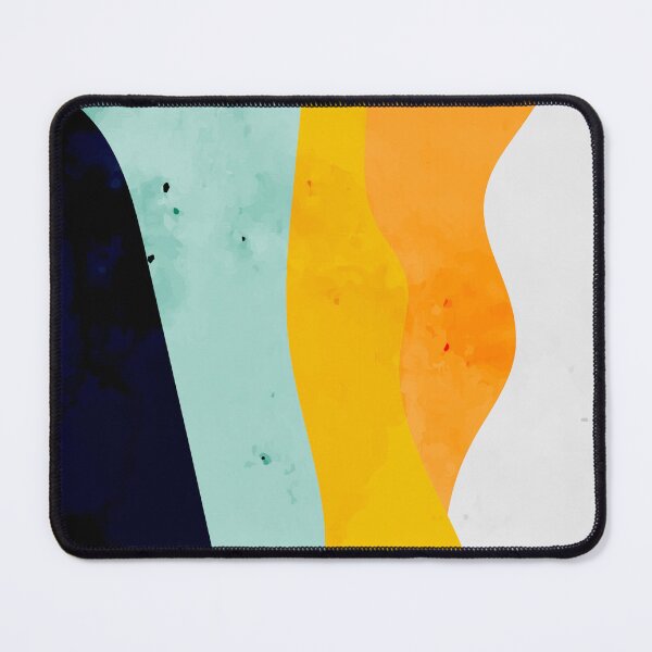 Item preview, Calm 2D Mouse Pad ( White / Orange / Cyan / Black ) designed and sold by David Zatica.