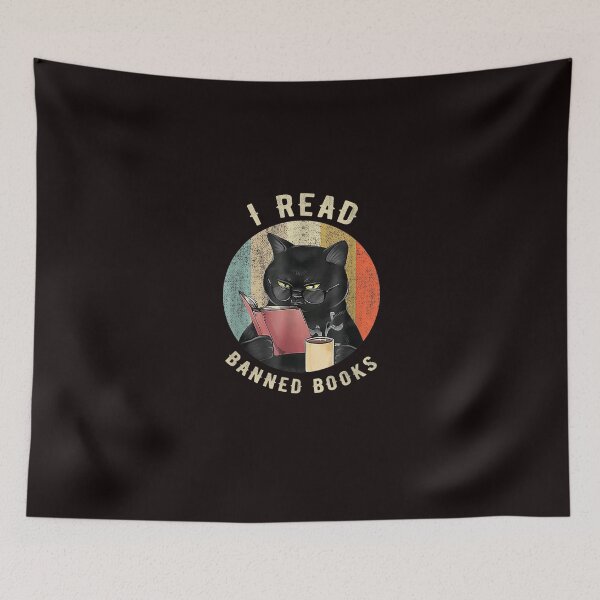 Item preview, Cat I Read Banned Books Funny Bookworms Reading Book designed and sold by Best Selling ⭐⭐⭐⭐⭐(9.0).