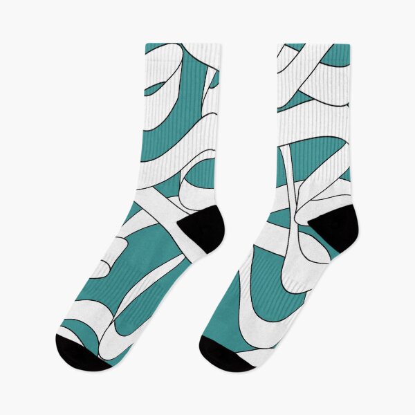 Item preview,  Abstract and minimalist entangled turquoise ribbon #62 designed and sold by Cocolorr.