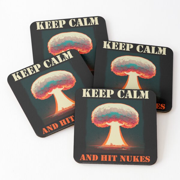 Item preview, keep calm and hit nukes. designed and sold by SJG-digital.