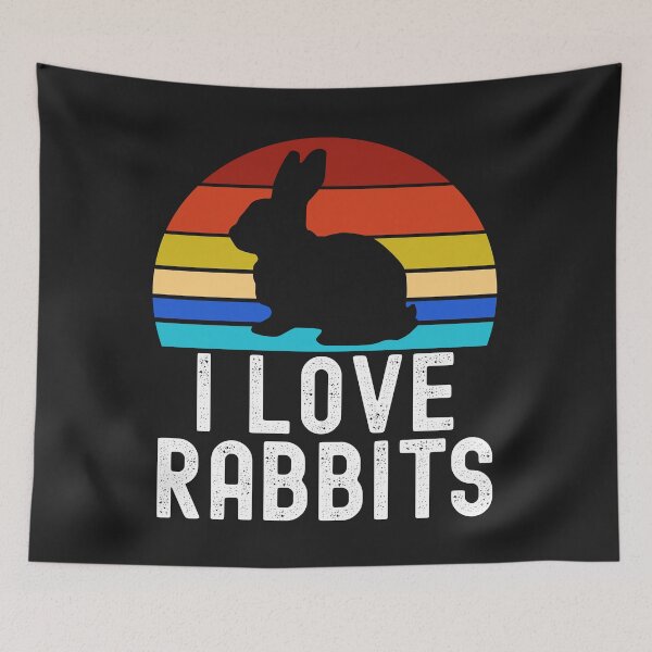 Item preview, I love bunnies - rabbit sunset designed and sold by VitoTDesign.