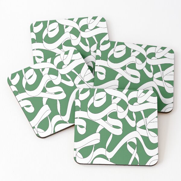 Item preview, Abstract and minimalist entangled green ribbon #64 designed and sold by Cocolorr.